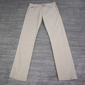 Lee‎ Cooper Mens Straight Leg Jeans Tan Khaki Button Fly Denim Pants 36 (34)x34
